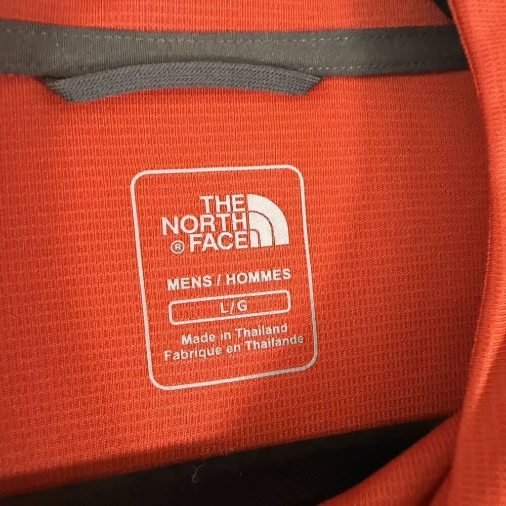 The North Face Windbreaker Men's Large Red 1/4 Zip Lonf Sleeve Lightweight